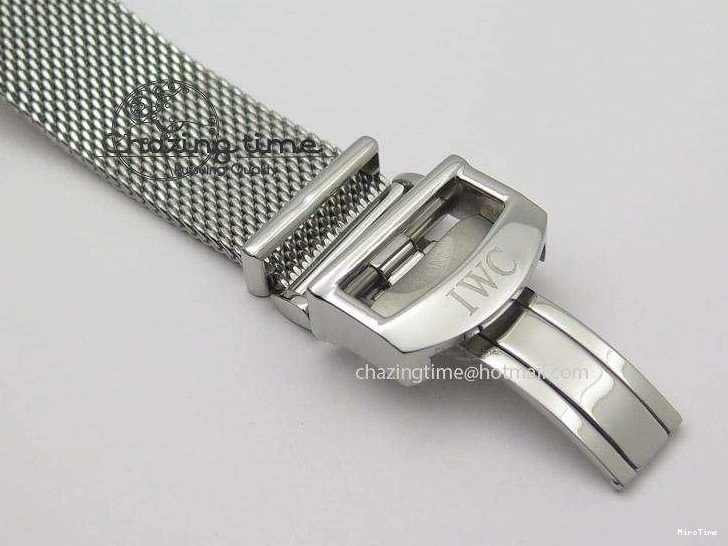 MIROTIME 1231 Portofino SCHAFFHAUSEN SS MKF 1:1 Best Edition Silver Dial Diamond On Mesh Bracelet A Lightweight 7339
